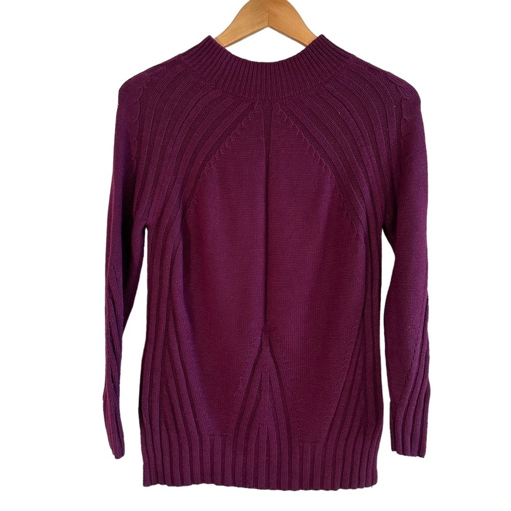 Fate Womens Maroon Cashmere Blend Crewneck Long Sleeve Pull Over‎ Sweater Size S